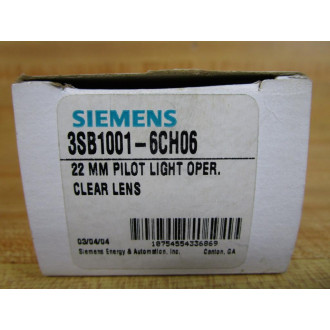 Siemens 3SB1001-6CH06 Pilot Light Operator 3SB10016CH06