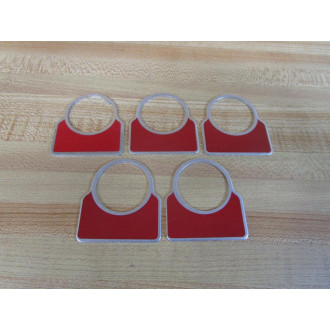 Square D KN300 Legend Plate Red (Pack of 5) - New No Box