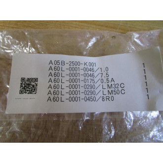 Fanuc A05B-2500-K001 Fuse Set A05B2500K001