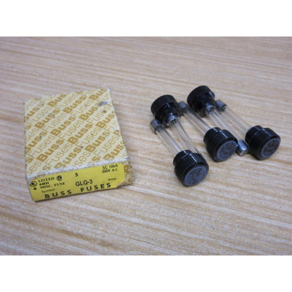 Cooper Bussman GLQ-3 Buss 3A Fuse GLQ3 (Pack of 5)