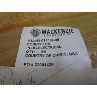 Aero MS3456KS10SL-3S Mackenzie Electrical Connector Plug