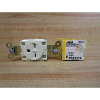 Hubbell HBL5661I Single Receptacle Ivory