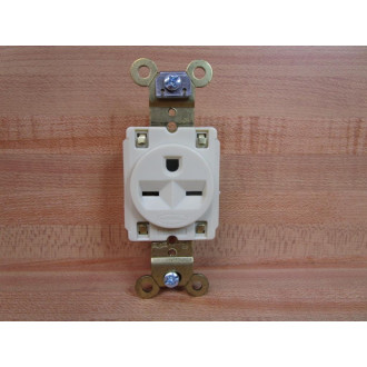 Hubbell HBL5661I Single Receptacle Ivory