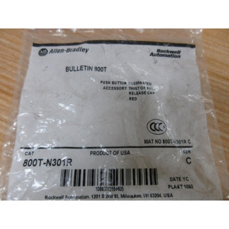 Allen Bradley 800T-N301R Push Button Cap 800TN301R