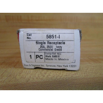 Pass & Seymour Legrand 5851-I Single Receptacle Ivory 5851I