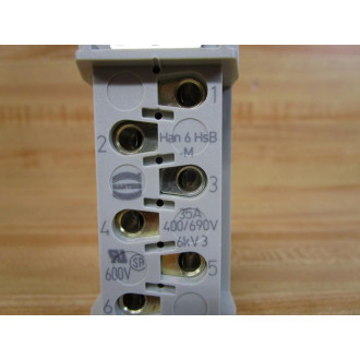Harting Han 6 HSB-M Male Insert Connector Han6HSBM - New No Box