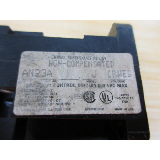 Westinghouse AN23A Eaton Overload Relay Cutler Hammer - Used