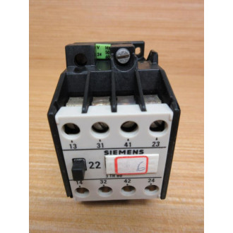 Siemens 3TH8017-0A Contactor 3TH80170A Coil: 24V - Used