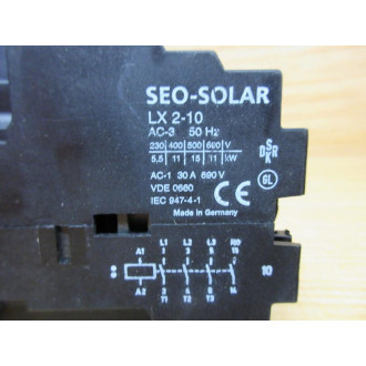 Seo-Solar LX 2-10 Contactor LX210 - New No Box