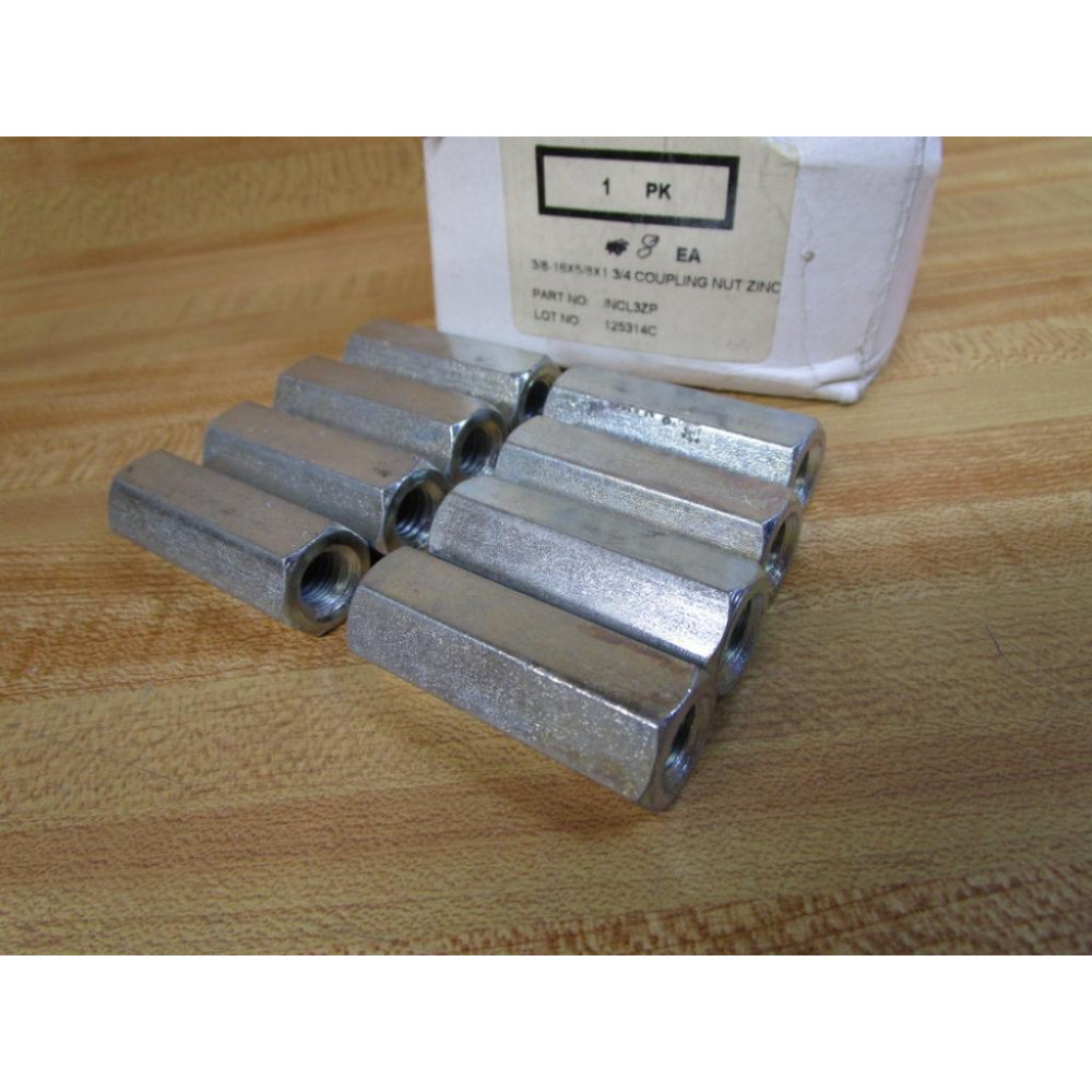 NCL3ZP Coupling Nut 38-16X58X1 34 (Pack of 8)