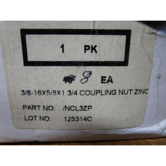 NCL3ZP Coupling Nut 38-16X58X1 34 (Pack of 8)