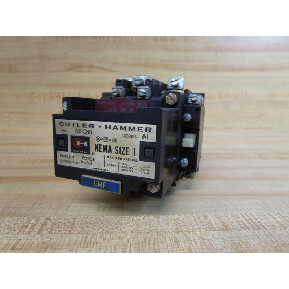 Cutler Hammer A50CNO Eaton Starter A50CN0 WContact C320KB2 - Used