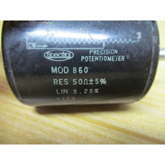 Spectrol MOD 860 Potentiometer  MOD860 50Ω - Used