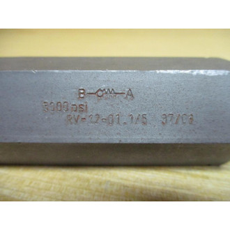 Hydac RV-12-01.15 Inline Check Valve RV120115 - Used