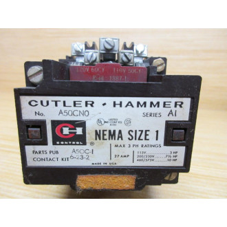 Cutler Hammer A50CNO Eaton Starter A50CN0 WO Overload Relay - Used