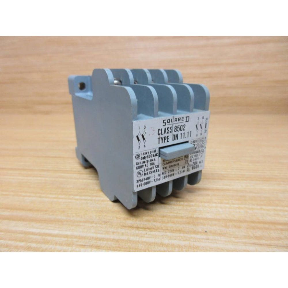 Square D 8502-DN11.11 Contactor 8502DN1111 - Used