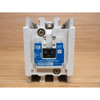 Cutler Hammer AN16DN0 Motor Starter Contactor AN16DNO WO Base and coil - Used