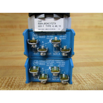 Allen Bradley 800H-JR2KC1TZTX Selector Switch 800HJR2KC1TZTX W800T-XAR
