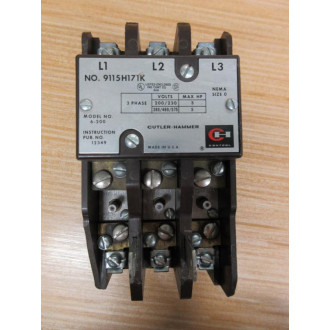 Cutler Hammer 9115H171K Manual Starter - Used