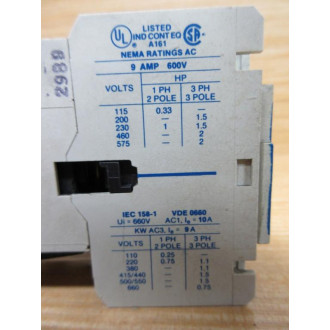 Cutler Hammer AN16AN0 Starter Series A1 9-2650-1 110-120V - Used