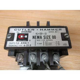 Cutler Hammer A10AN0 Motor Starter A10ANO Ser. A1, Cracked Button - Used