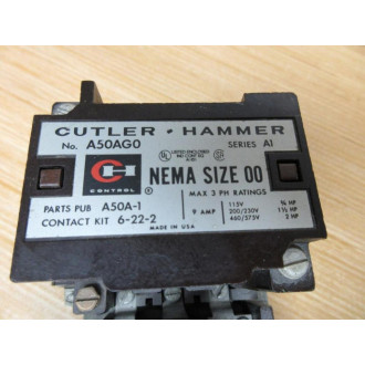 Cutler Hammer A50AG0 Starter A50AGO W C320KB2 & 12797110 - Used