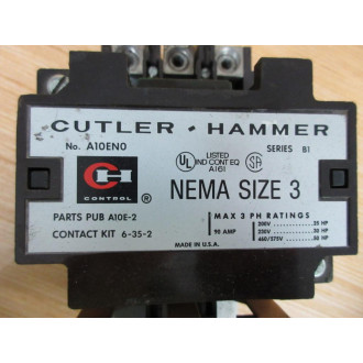 Cutler Hammer A10EN0 Starter A1OENO Damaged Overload - Used
