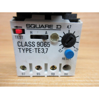 Square D 9065-TE3.7 Thermal Overload Relay 9065TE37 - Used