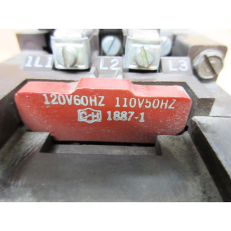 Cutler Hammer A10BG0 Starter Coil 1887-1,W Overload Relay - Used