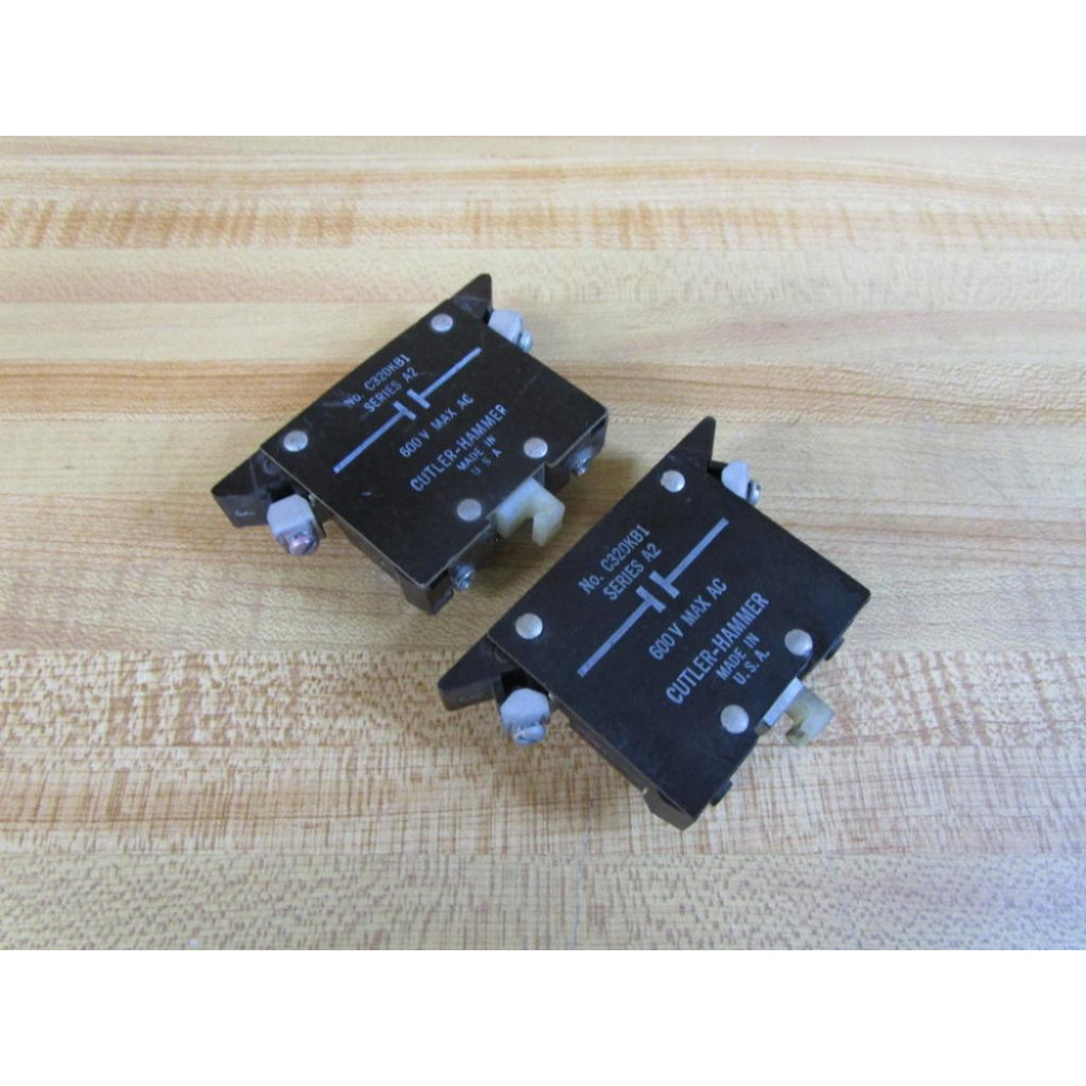 Cutler Hammer C320KB1 Eaton Auxiliary Contact (Pack of 2) - Used