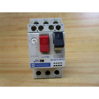 Telemecanique GV2-M08 Motor Circuit Breaker 021087 Cracked WContact - Used
