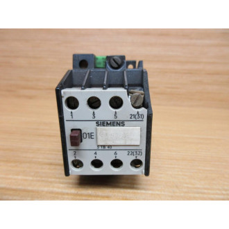 Siemens 3TB4-011-0A Contactor 3TB40110A 110V Chipped - Used