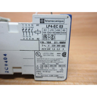 Schneider LP4-EC 03 Telemecanique Contactor LP4EC03 - Used