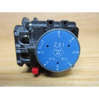 Westinghouse ZA1-30 Fanal Time Delay Relay ZA130 Black, AC15 - Used