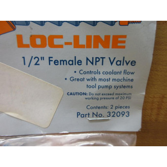 Loc Line 32093 Flow Control Valve (Pack of 2)