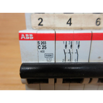 ABB S203 C25 25A Circuit Breaker S203C25 - Used