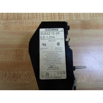 Siemens 3UA52 12-0K Overload Relay 3UA52120K - Used