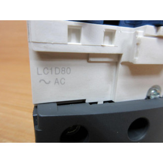 Schneider LC1D80F7 125A Contactor WO Front Cover - Used