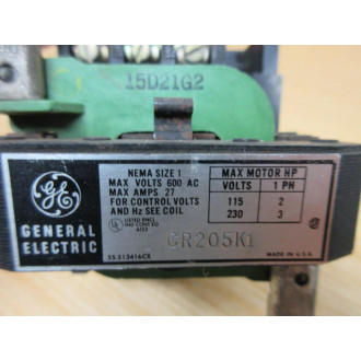 General Electric CR205K1 GE Starter Contactor - Used