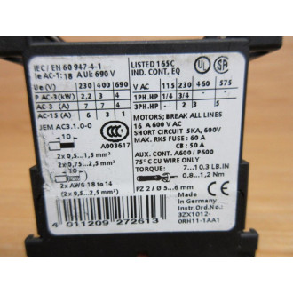 Siemens 3RT1015-1JB42 Sirius Power Contactor 3RT10151JB42 - New No Box