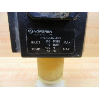 Norgren F74G-6AN-AP3 Filter F74G6ANAP3 Housing & Filter Only - Used