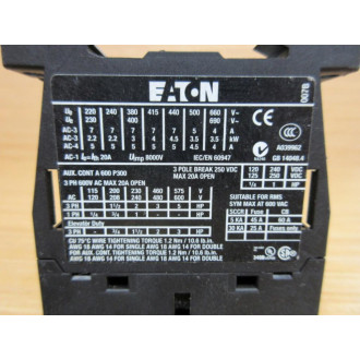 Eaton XTCE007B10 Contactor - New No Box