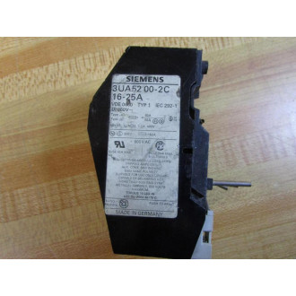 Siemens 3UA52 00-2C Overload Relay 3UA52002C - Used