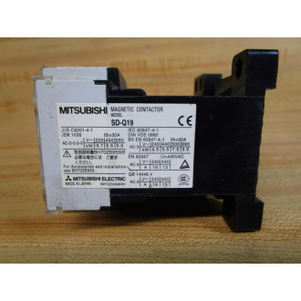 Mitsubishi SD-Q19-DC24V Magnetic Contactor SD-Q19 Broken Hole (Pack of 2) - Used