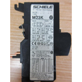 Schiele 1.245.520.27 Thermal Overload Relay M23K - Used