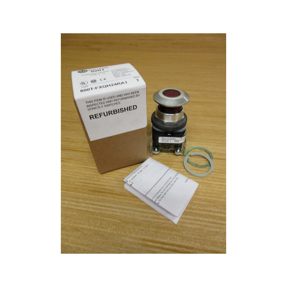Allen Bradley 800T-FXQH24RA1 Red Button W800T-XA1800T-Blank - Refurbished