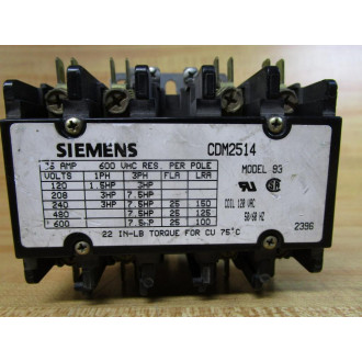 Siemens CDM2514 Contactor - New No Box
