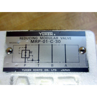 Yuken MRP-01-C-30 Reducing Modular Valve MRP01C30 - Used