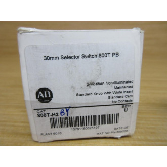Allen Bradley 800T-H2BY Selector Switch 800TH2BY W (2) 800T-XAY