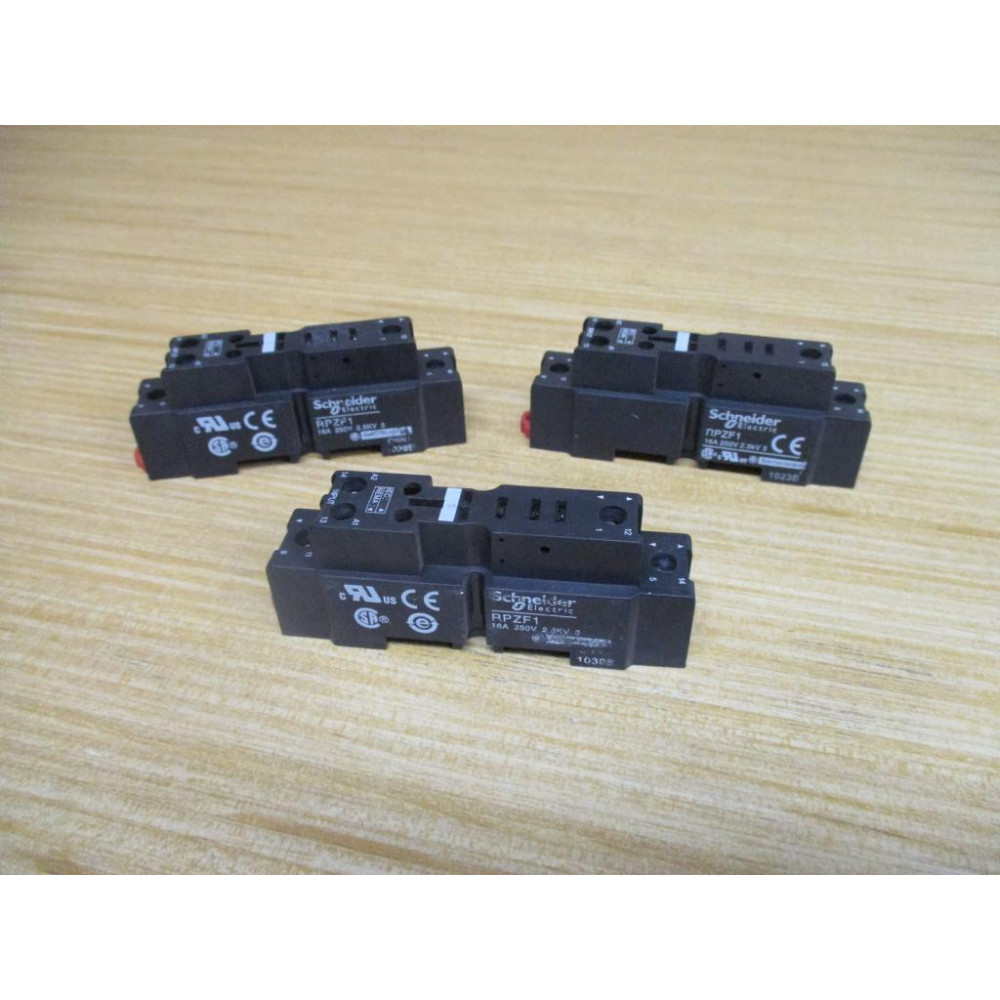 Schneider Electric RPZF1 Relay Socket (Pack of 3) - New No Box